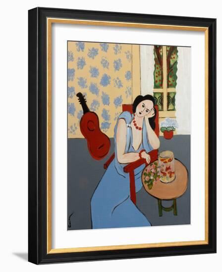 Matisse with Goldfish, 2016-Susan Adams-Framed Giclee Print