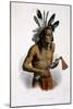 Mato-Tope, Adorned with the Insignia of His Warlike Deeds-Karl Bodmer-Mounted Giclee Print