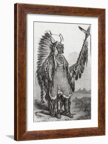 Mato-tope, Mandan Chief-Science Source-Framed Giclee Print