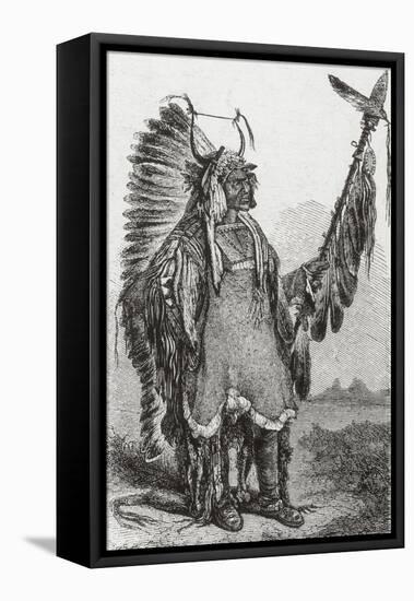 Mato-tope, Mandan Chief-Science Source-Framed Premier Image Canvas