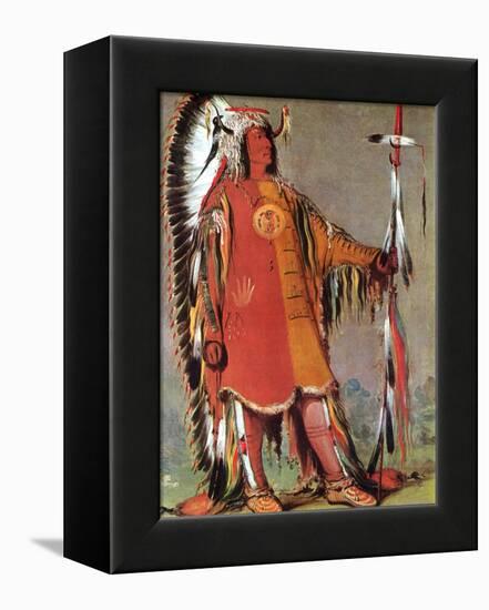 Mato-Tope, Second Chief of the Mandans, 1832-George Catlin-Framed Premier Image Canvas