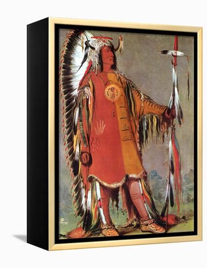 Mato-Tope, Second Chief of the Mandans, 1832-George Catlin-Framed Premier Image Canvas