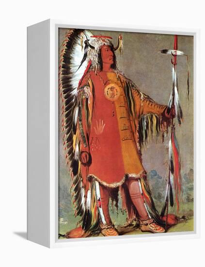 Mato-Tope, Second Chief of the Mandans, 1832-George Catlin-Framed Premier Image Canvas