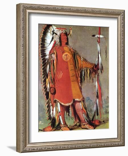 Mato-Tope, Second Chief of the Mandans, 1832-George Catlin-Framed Giclee Print