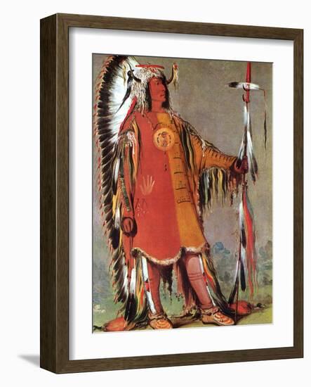 Mato-Tope, Second Chief of the Mandans, 1832-George Catlin-Framed Giclee Print