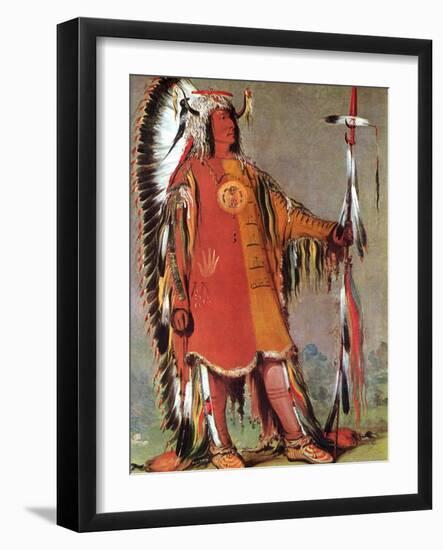 Mato-Tope, Second Chief of the Mandans, 1832-George Catlin-Framed Giclee Print