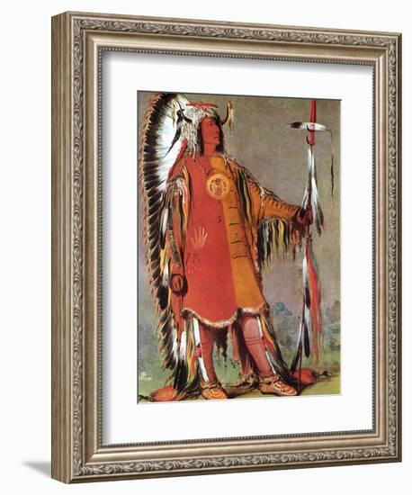 Mato-Tope, Second Chief of the Mandans, 1832-George Catlin-Framed Giclee Print