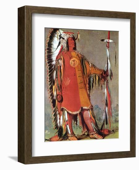 Mato-Tope, Second Chief of the Mandans, 1832-George Catlin-Framed Giclee Print