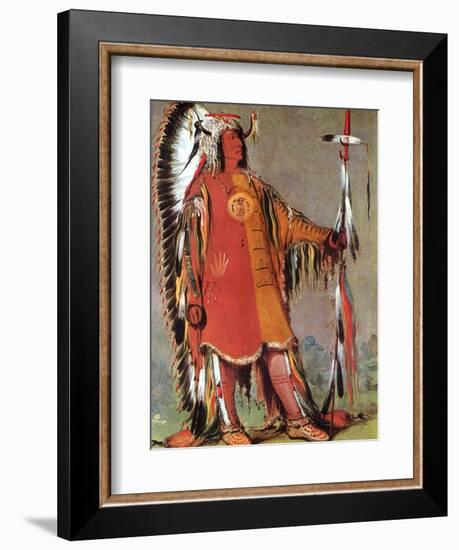 Mato-Tope, Second Chief of the Mandans, 1832-George Catlin-Framed Giclee Print