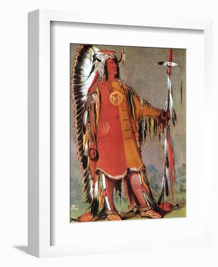 Mato-Tope, Second Chief of the Mandans, 1832-George Catlin-Framed Giclee Print