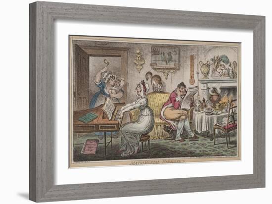 Matrimonial Harmonics, Published by Hannah Humphrey, 1805-James Gillray-Framed Giclee Print