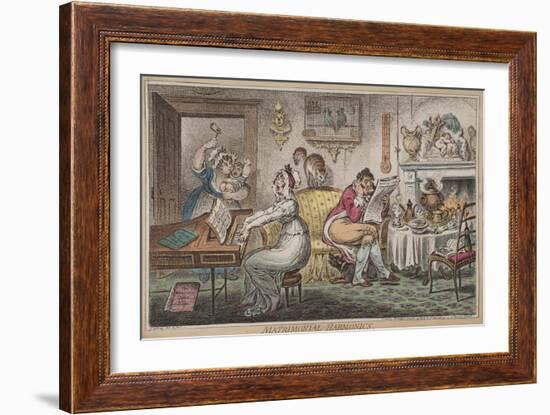 Matrimonial Harmonics, Published by Hannah Humphrey, 1805-James Gillray-Framed Giclee Print