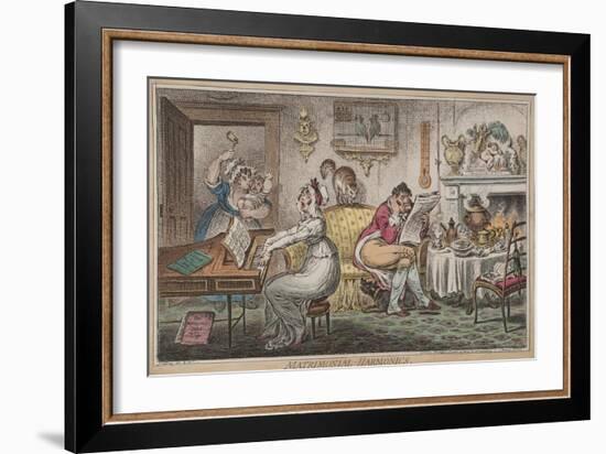 Matrimonial Harmonics, Published by Hannah Humphrey, 1805-James Gillray-Framed Giclee Print