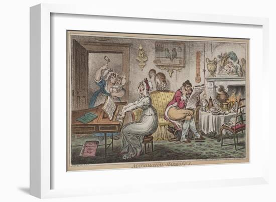 Matrimonial Harmonics, Published by Hannah Humphrey, 1805-James Gillray-Framed Giclee Print