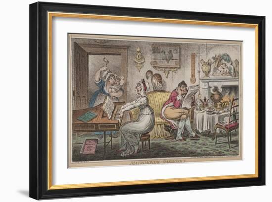 Matrimonial Harmonics, Published by Hannah Humphrey, 1805-James Gillray-Framed Giclee Print