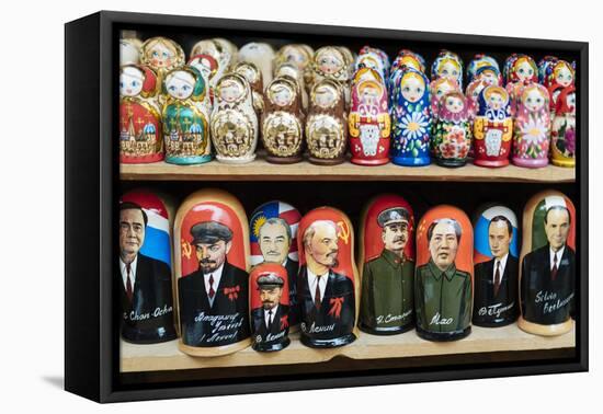 Matryoshka dolls for sale in Izmaylovsky Bazaar, Moscow, Moscow Oblast, Russia-Ben Pipe-Framed Premier Image Canvas