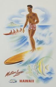 Matson Lines Hawaii Poster