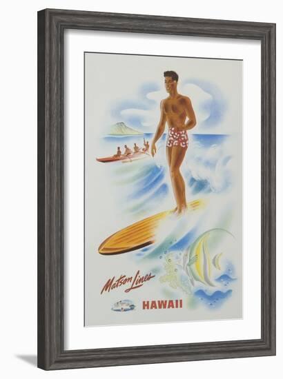 Matson Lines Hawaii Poster-null-Framed Giclee Print