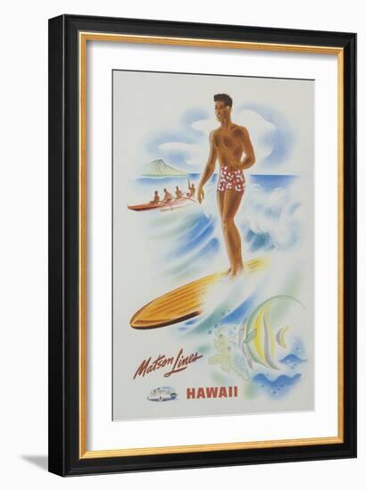 Matson Lines Hawaii Poster-null-Framed Giclee Print