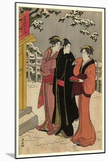 Matsuchiyama No Yukimi-Torii Kiyonaga-Mounted Giclee Print