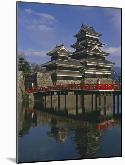 Matsumoto Castle and Moat, Nagano Ken, Japan, Asia-null-Mounted Photographic Print