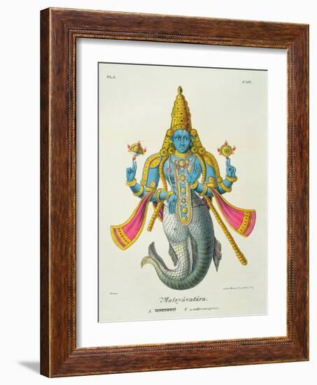 Matsyavatara or Matsya, from 'L'Inde Francaise...', Engraved by Marlet and Cie, Pub Paris 1827-1835-A. Geringer-Framed Giclee Print