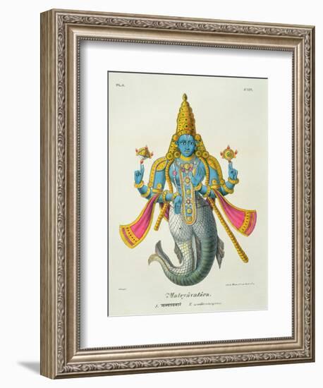 Matsyavatara or Matsya, from 'L'Inde Francaise...', Engraved by Marlet and Cie, Pub Paris 1827-1835-A. Geringer-Framed Giclee Print