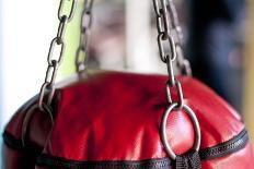 Close-Up of Gym Weightlifting Equipment-Matt Freedman-Photographic Print