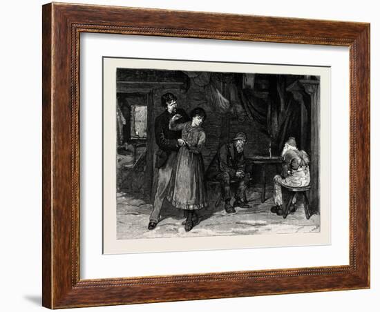 Matt: Monk Drew Her Towards Him and Kissed Her on the Cheek-Joseph Nash-Framed Giclee Print