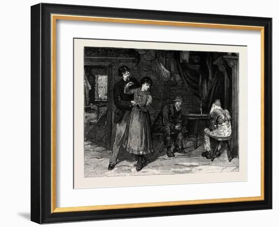 Matt: Monk Drew Her Towards Him and Kissed Her on the Cheek-Joseph Nash-Framed Giclee Print