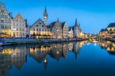 Reflection of Hamburg's Town Hall (Rathaus) and Christmas Market at blue hour, Hamburg, Germany-Matt Parry-Framed Photographic Print