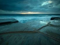 Fault Lines in Sandstone Rock Platform, Bouddi National Park, Nsw Australia-Matt Smith-Framed Photographic Print