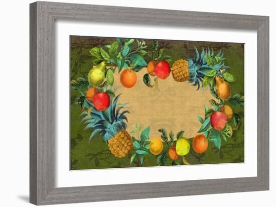 Matted All Fruit-Color Bakery-Framed Giclee Print