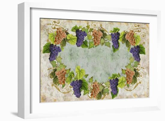 Matted Grapes-Color Bakery-Framed Giclee Print