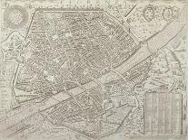 Map of Florence, 1595-Matteo Florimi-Mounted Premium Giclee Print