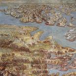 The Siege of Malta. Detail-Matteo Perez d'Aleccio-Framed Premier Image Canvas