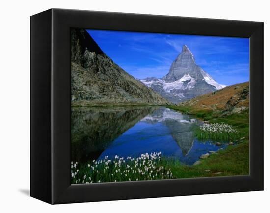 Matterhorn and the Riffelsee, Valais, Switzerland-Gareth McCormack-Framed Premier Image Canvas