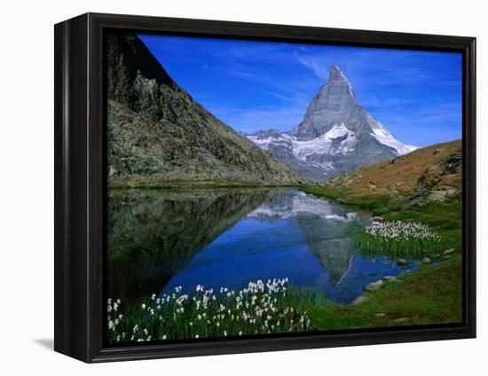 Matterhorn and the Riffelsee, Valais, Switzerland-Gareth McCormack-Framed Premier Image Canvas