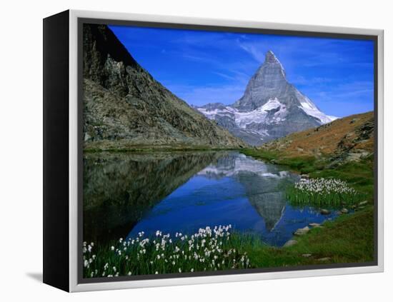 Matterhorn and the Riffelsee, Valais, Switzerland-Gareth McCormack-Framed Premier Image Canvas