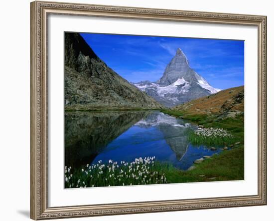 Matterhorn and the Riffelsee, Valais, Switzerland-Gareth McCormack-Framed Photographic Print