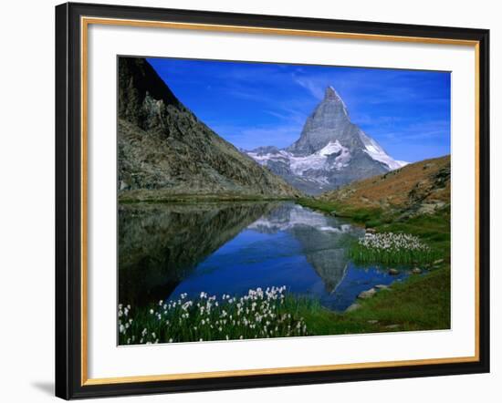 Matterhorn and the Riffelsee, Valais, Switzerland-Gareth McCormack-Framed Photographic Print