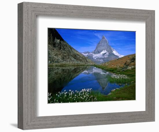 Matterhorn and the Riffelsee, Valais, Switzerland-Gareth McCormack-Framed Photographic Print