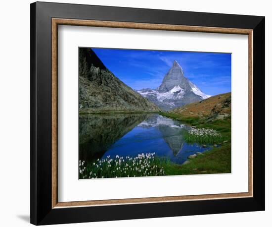 Matterhorn and the Riffelsee, Valais, Switzerland-Gareth McCormack-Framed Photographic Print