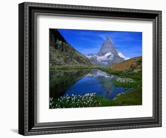 Matterhorn and the Riffelsee, Valais, Switzerland-Gareth McCormack-Framed Photographic Print