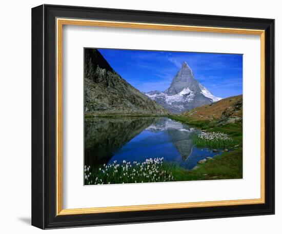 Matterhorn and the Riffelsee, Valais, Switzerland-Gareth McCormack-Framed Photographic Print