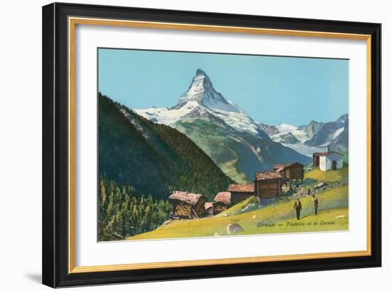 Matterhorn, Findelin Glacier, Swiss Alps-null-Framed Art Print