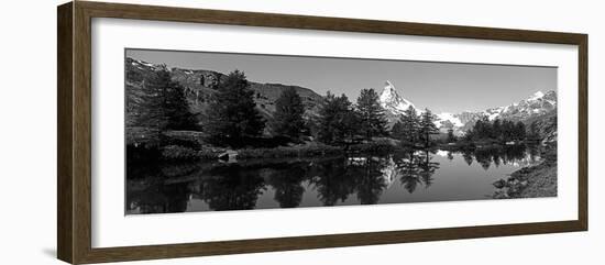 Matterhorn Reflecting into Grindjisee Lake, Zermatt, Valais Canton, Switzerland-null-Framed Photographic Print