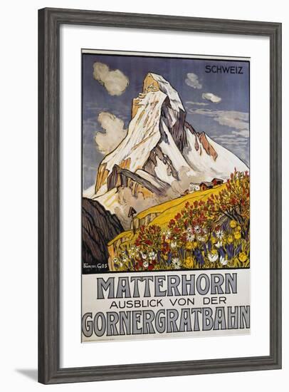 Matterhorn Travel Poster by Francois Gos-Francois Gos-Framed Giclee Print