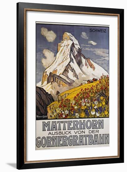 Matterhorn Travel Poster by Francois Gos-Francois Gos-Framed Giclee Print