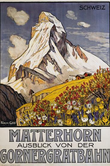 Matterhorn Travel Poster By Francois Gos Giclee Print Francois Gos Art Com